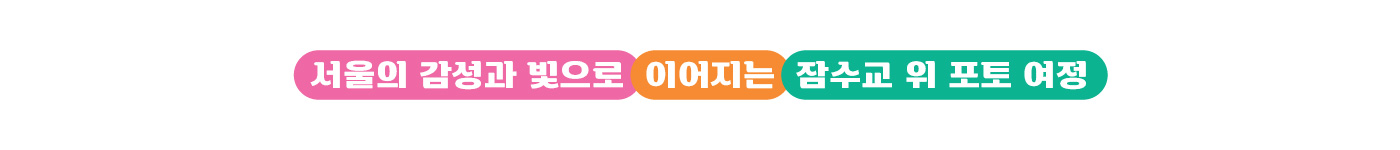 서울의 감성과 빛으로 이어지는 잠수교 위 포토 여정